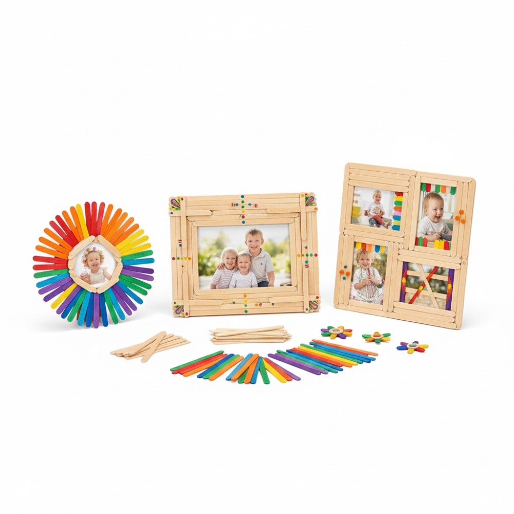 50Pcs Colored Wooden Popsicle  - Art And Craft Nature ulasan dan harga