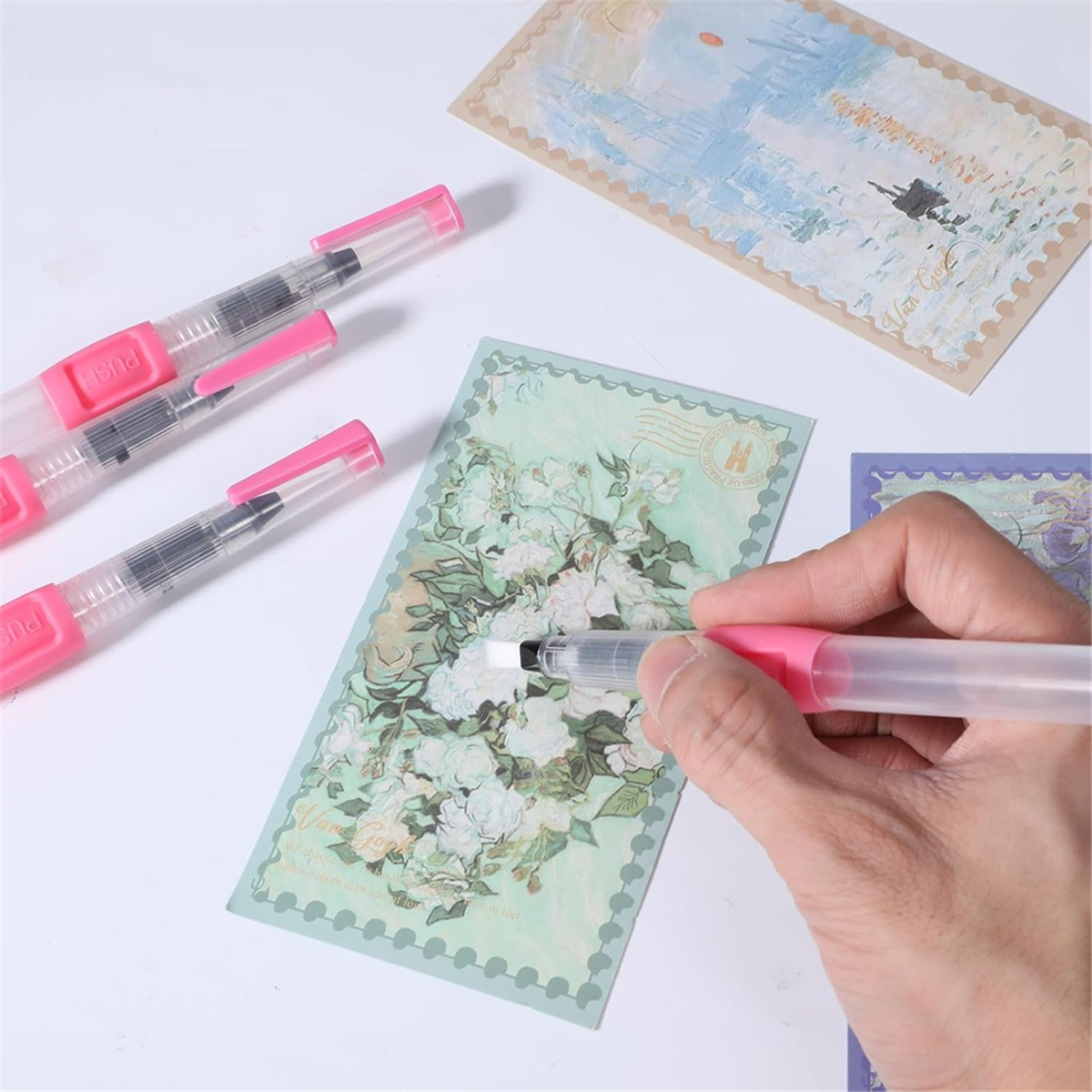 AA98 6Pcs Brushes for Painting - Watercolor Brush Pen ulasan dan harga