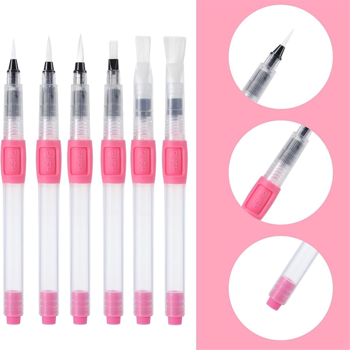 AA98 6Pcs Brushes for Painting - Watercolor Brush Pen ulasan dan harga