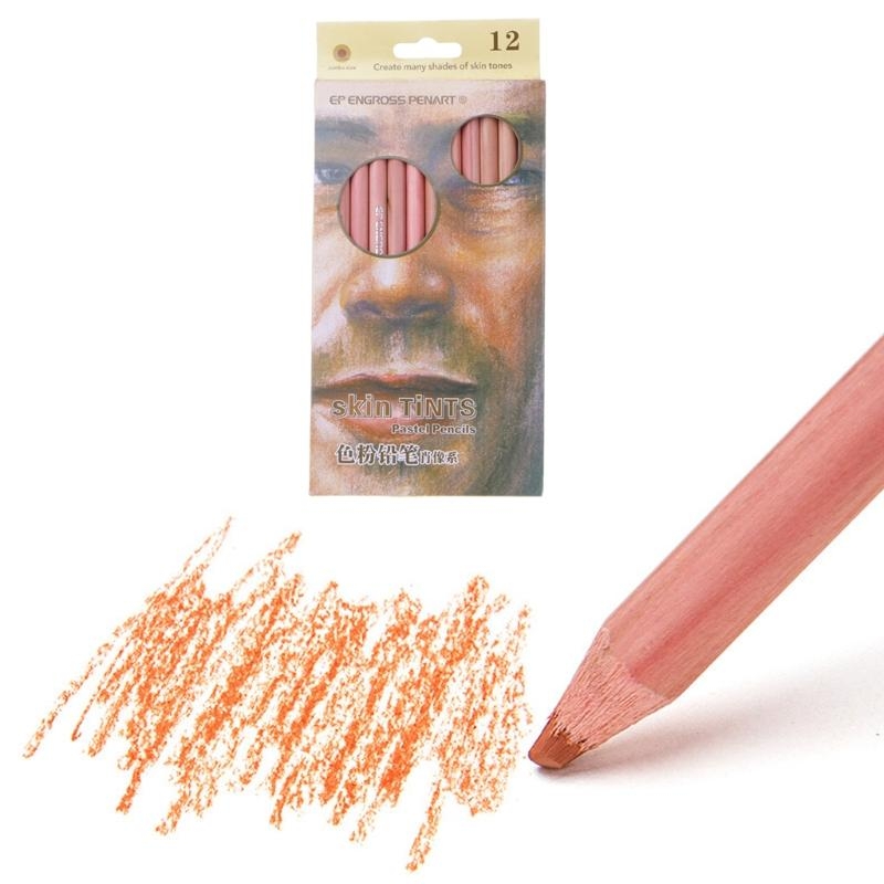 12Pcs Professional Soft Pastel - Colored Pencil Professional ulasan dan harga