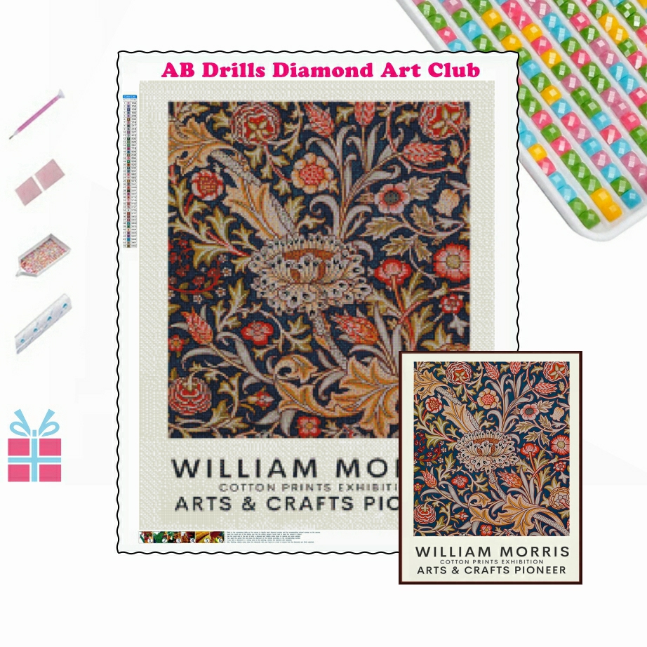 5D AB Drills Diamond Painting  - Art Craft William Morris ulasan dan harga