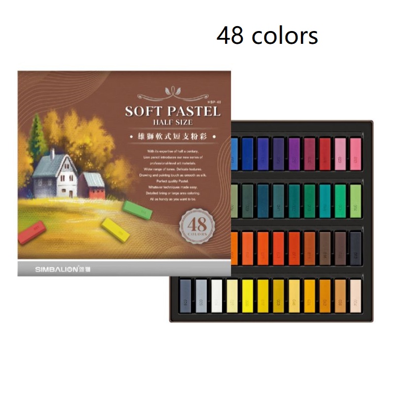Simbalion  24/48 Colors Soft P - Chalk Pastel Set ulasan dan harga