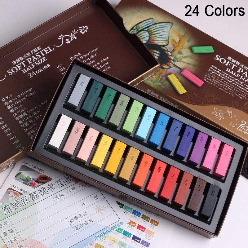 Simbalion  24/48 Colors Soft P - Chalk Pastel Set ulasan dan harga