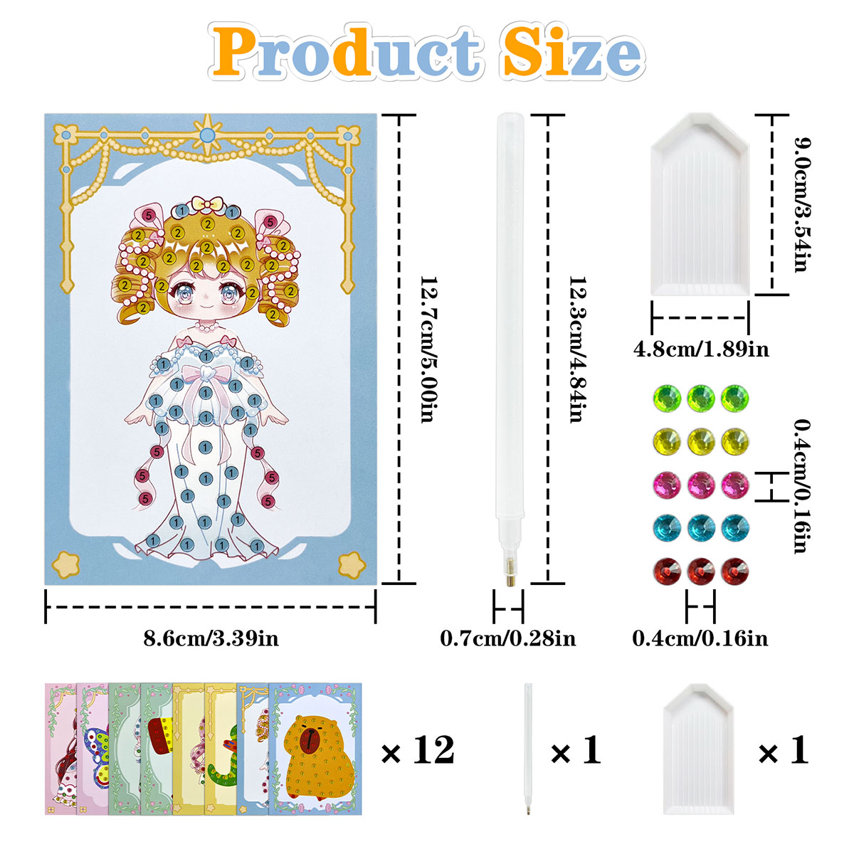 16 Pcs Gem Kit DIY Arts Crafts - Art Craft Number ulasan dan harga
