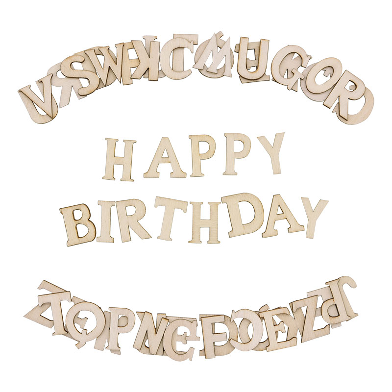 100pcs Wood English Alphabet D - Art Craft Number ulasan dan harga