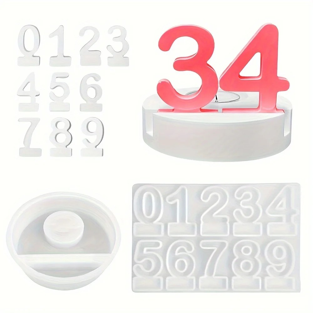 2pc Birthday Cake Silicones Mo - Art Craft Number ulasan dan harga