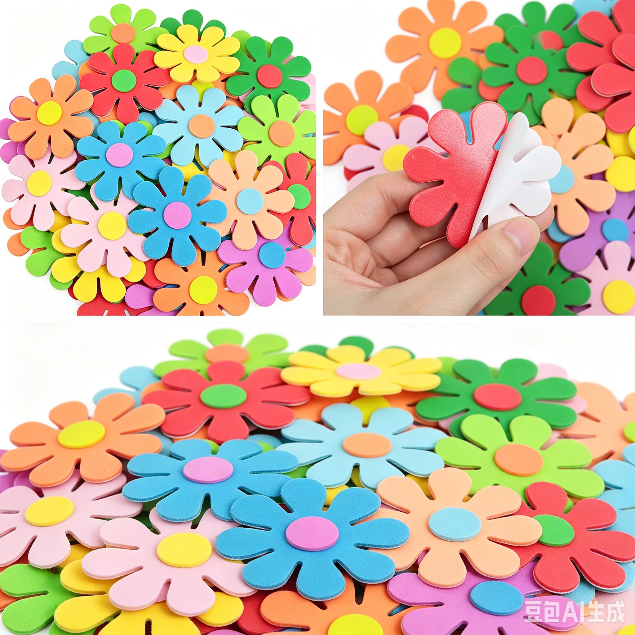 3D flower foam stickers Spring - Art Craft School ulasan dan harga