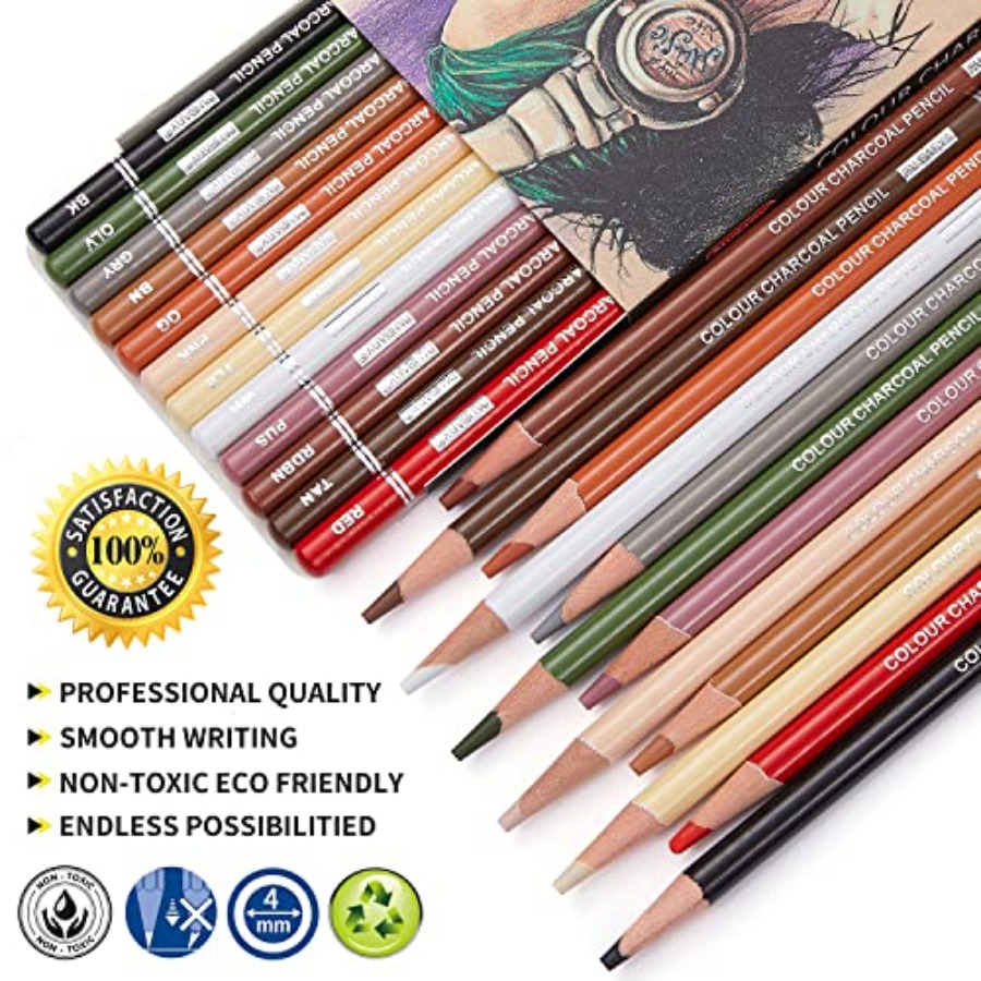 Professional Colored Charcoal  - Chalk Pastel Set ulasan dan harga