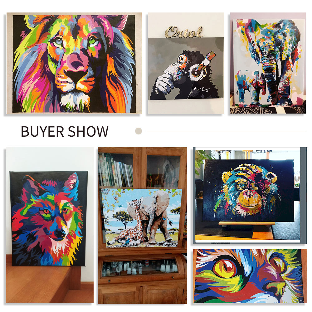 GATYZTORY Cat Painting By Numb - Art Craft Number ulasan dan harga