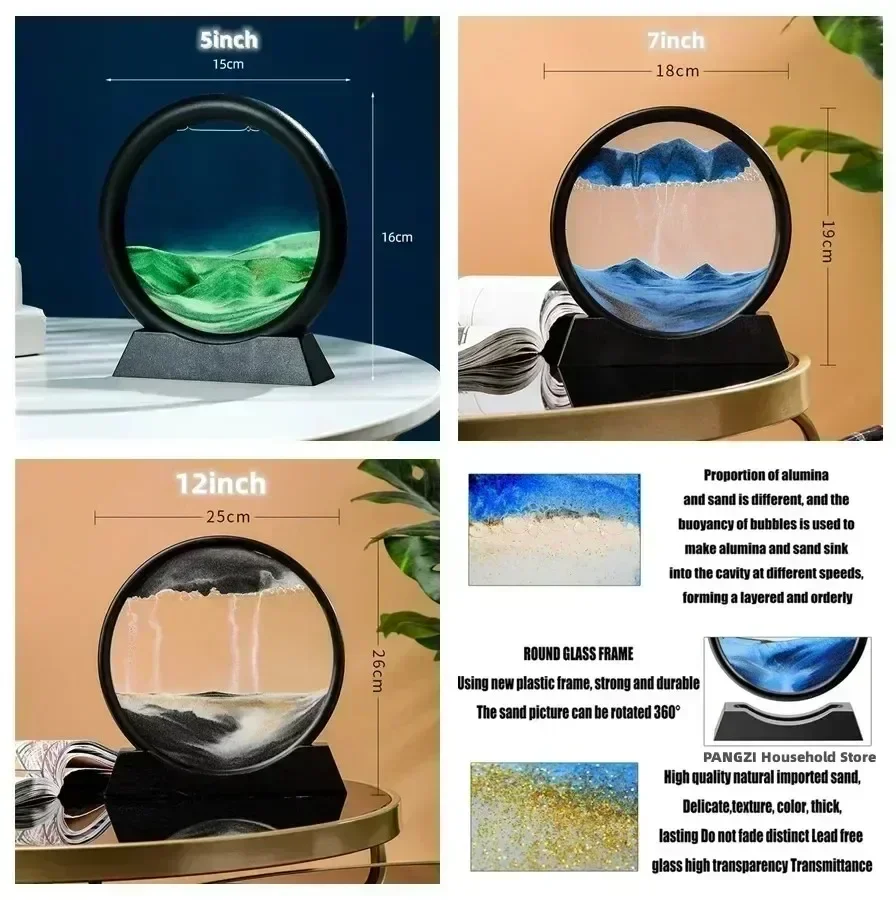 3D Moving Sand Art Picture Rou - Art Craft Movement ulasan dan harga