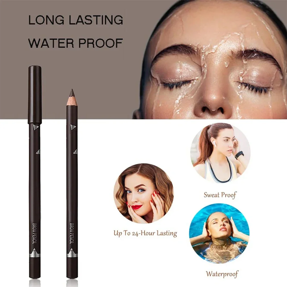 6/12Pcs Eye Brow Pencil Waterp - Colored Pencil Professional ulasan dan harga