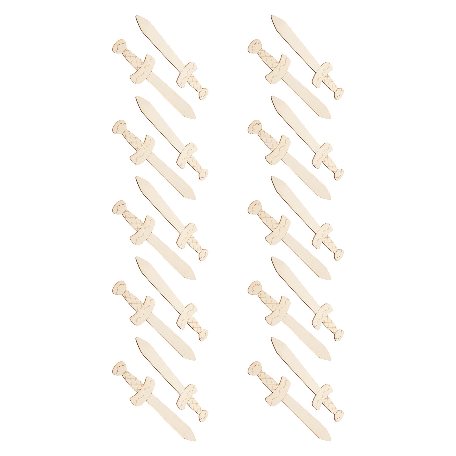 20Pcs Wooden Swords to Decorat - Art And Craft Nature ulasan dan harga