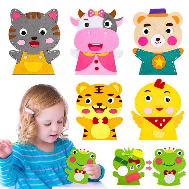 Cute Cartoon Animal Hand Puppe - Art Craft 3 Year Old ulasan dan harga
