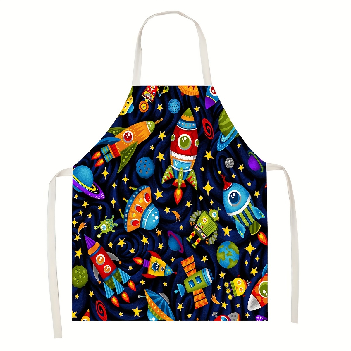 1pc Kids Apron Space Theme Roc - Art And Craft Rocket ulasan dan harga
