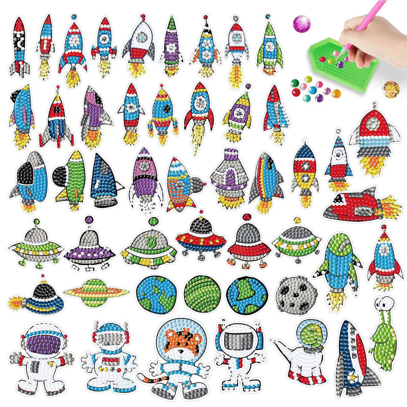 Space Diamond Art Kit For Kids - Art And Craft Rocket ulasan dan harga