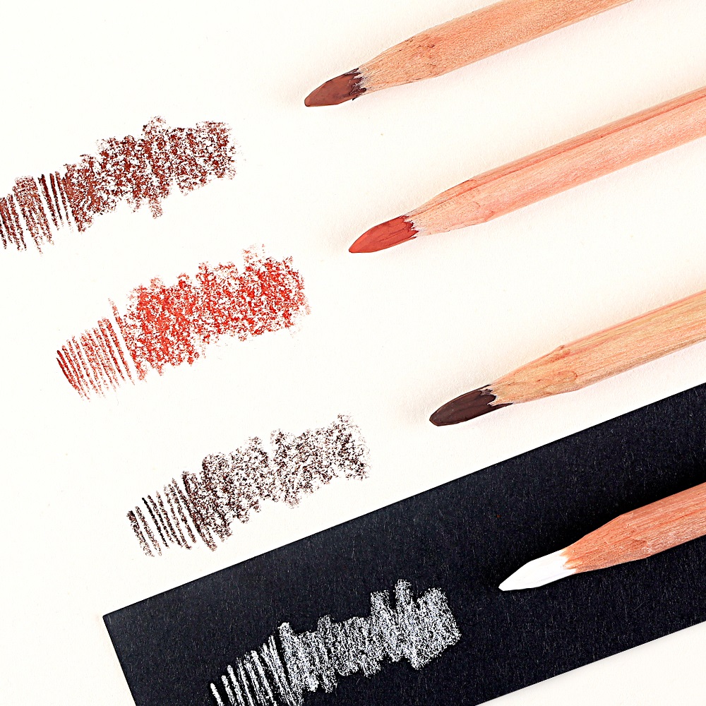 4Pcs Professional Sketch Charc - Colored Pencil Professional ulasan dan harga