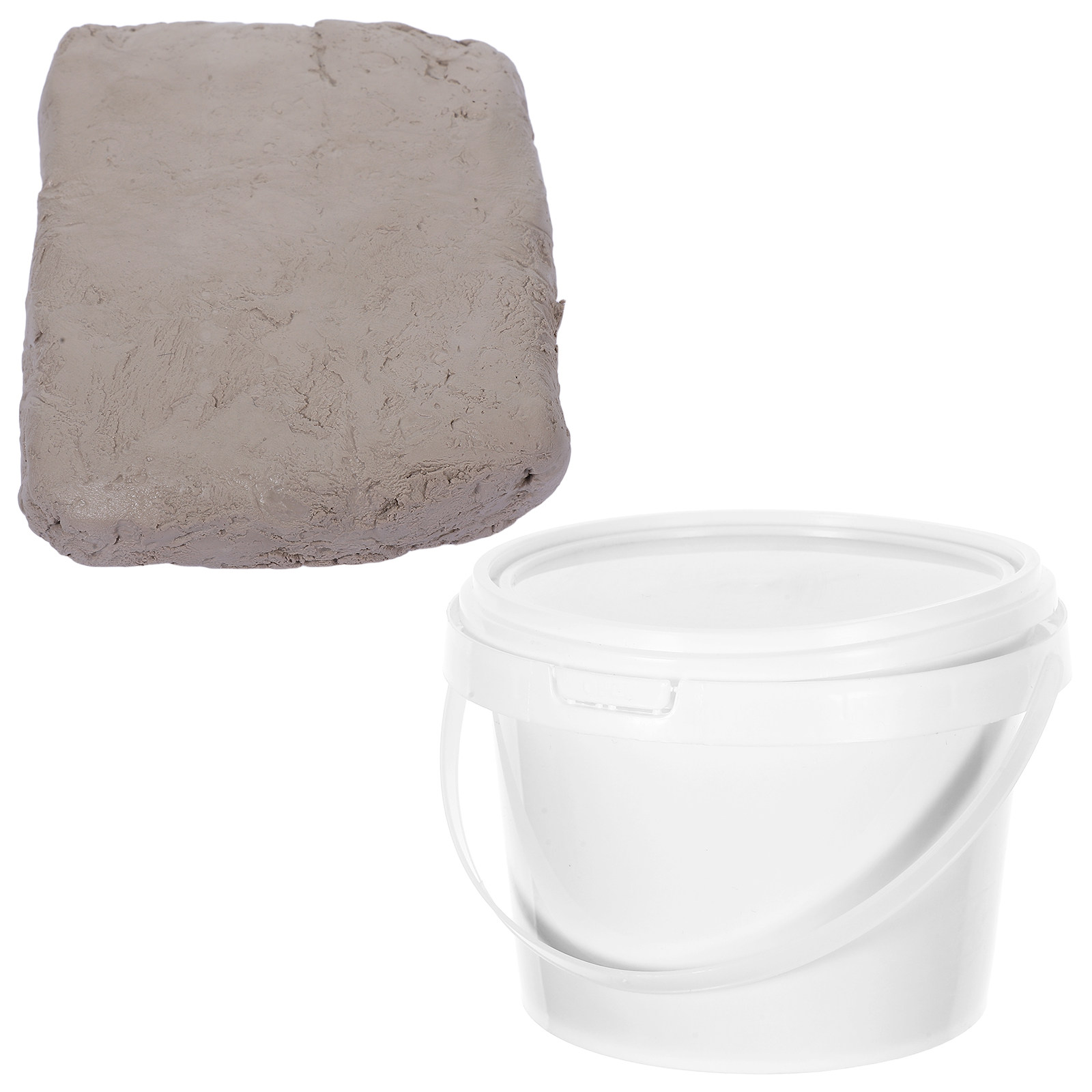 1Set White Air Dry Clay Bucket - Art Craft For Adults ulasan dan harga