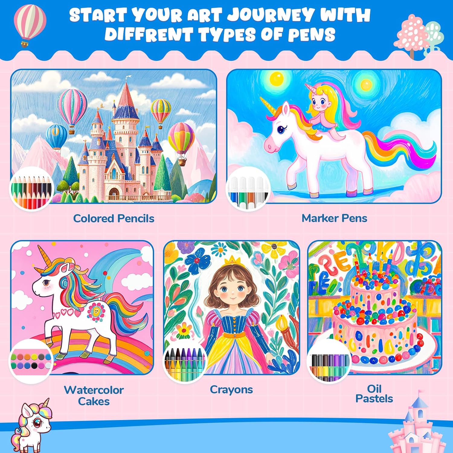 Coloring Book Set for Kids, Di - Watercolor Brush Pen ulasan dan harga