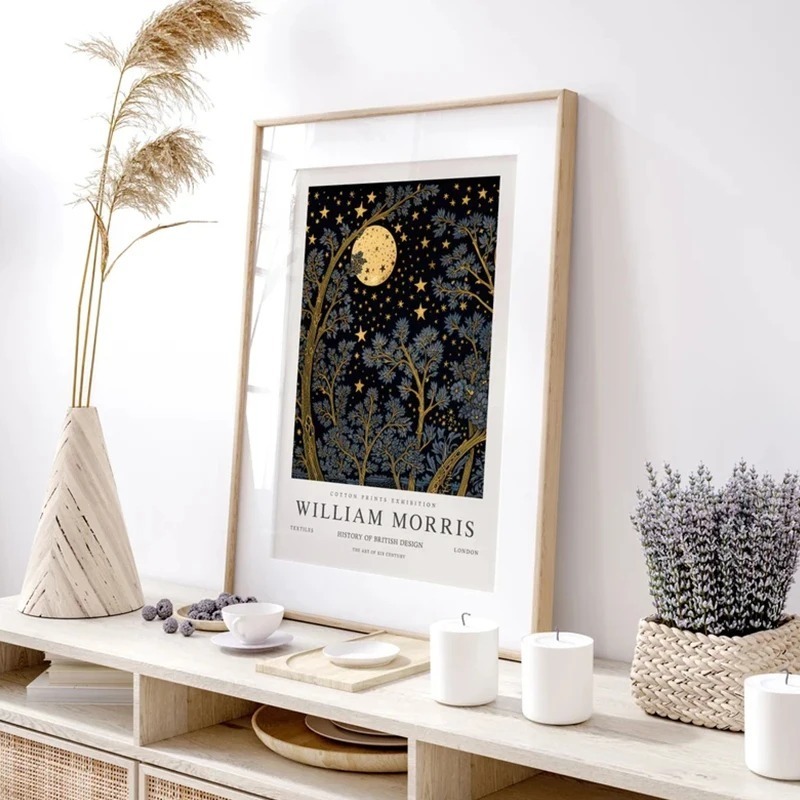 Vintage Moon and Stars William - Art Craft William Morris ulasan dan harga