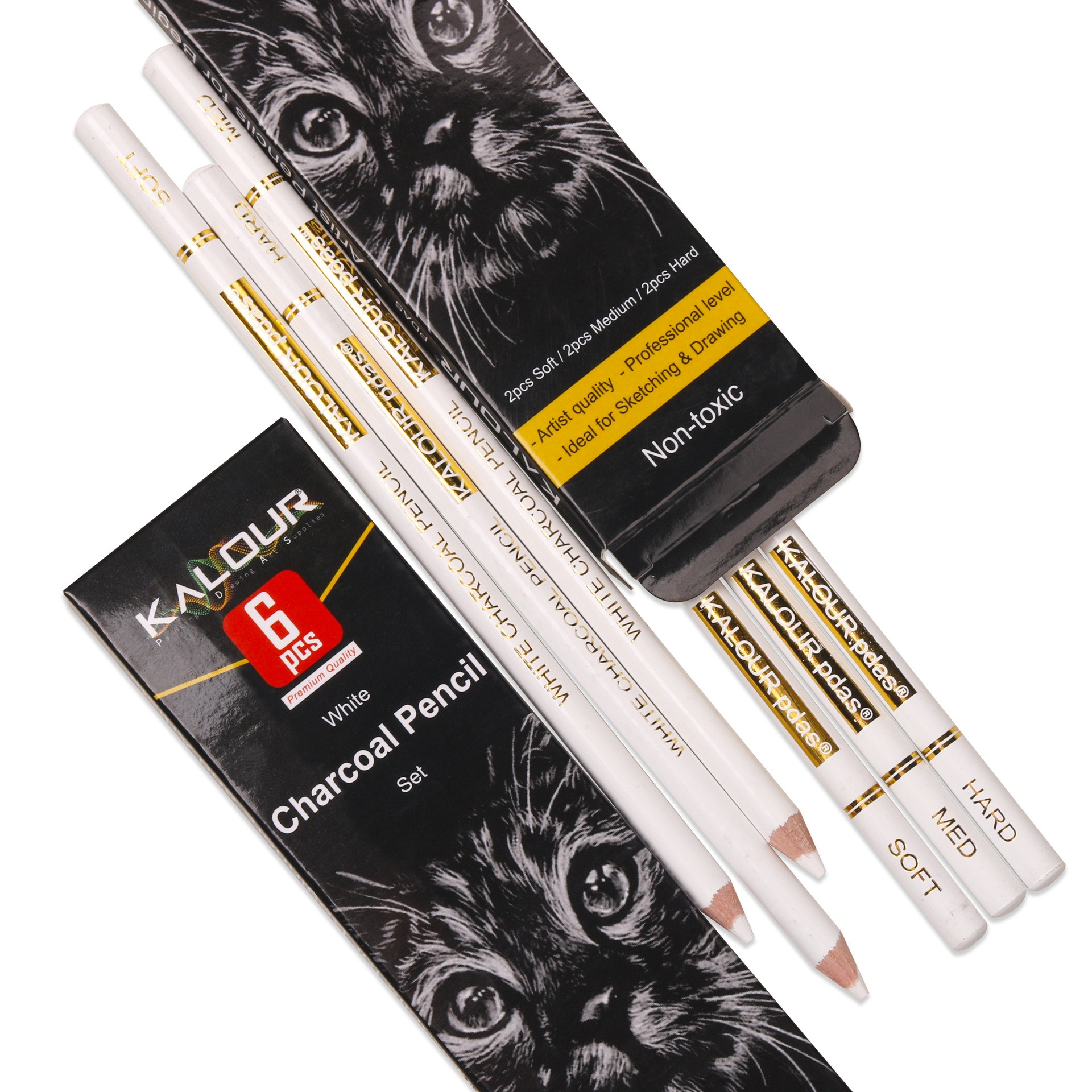 KALOUR Colored Charcoal Pencil - Chalk Pastel Set ulasan dan harga