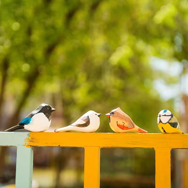 Hand Carved Wooden Bird Figuri - Art Craft Christmas Ideas ulasan dan harga