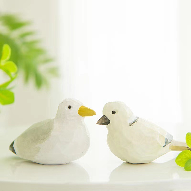Hand Carved Wooden Bird Figuri - Art Craft Christmas Ideas ulasan dan harga
