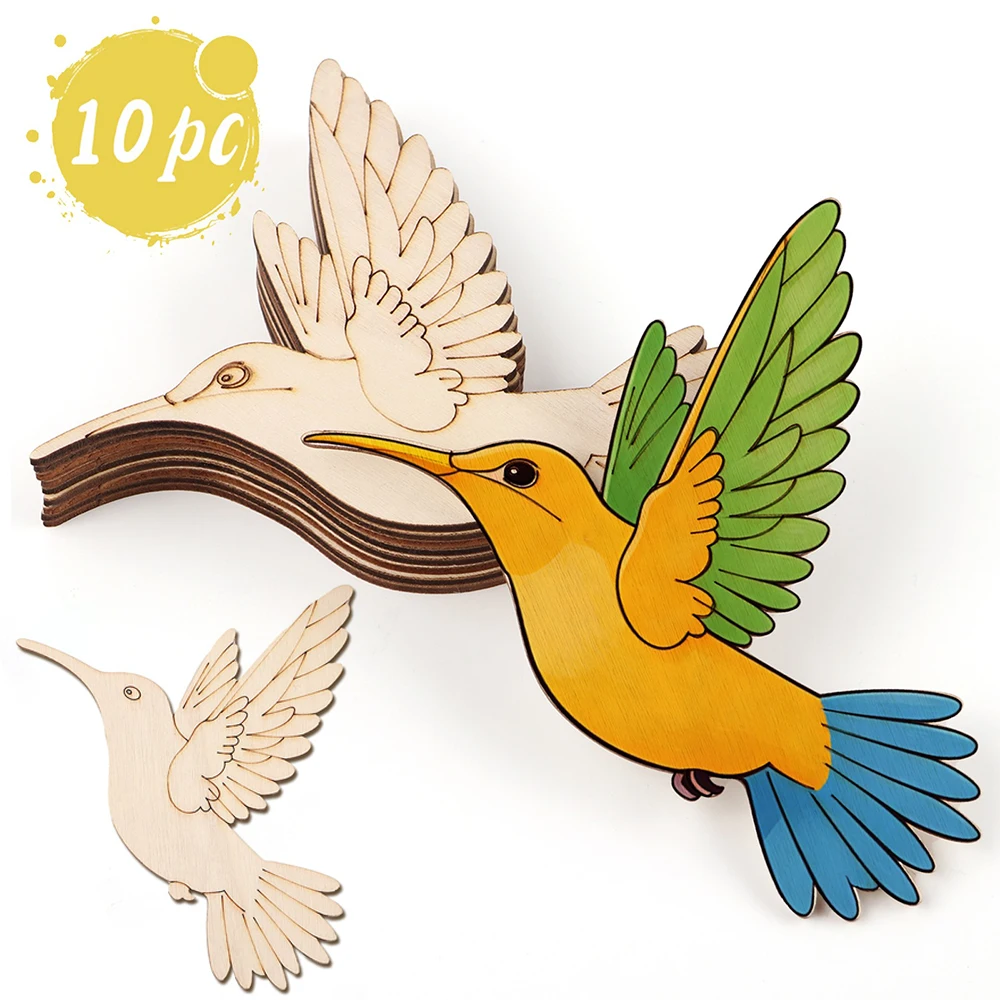 10pcs Unfinished Wood Animal B - Art Crafting ulasan dan harga