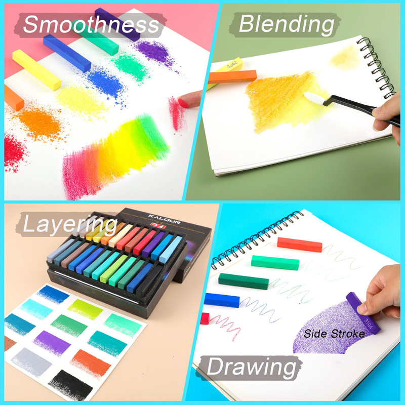 24Colors Set Soft Pastel Maste - Chalk Pastel Set ulasan dan harga
