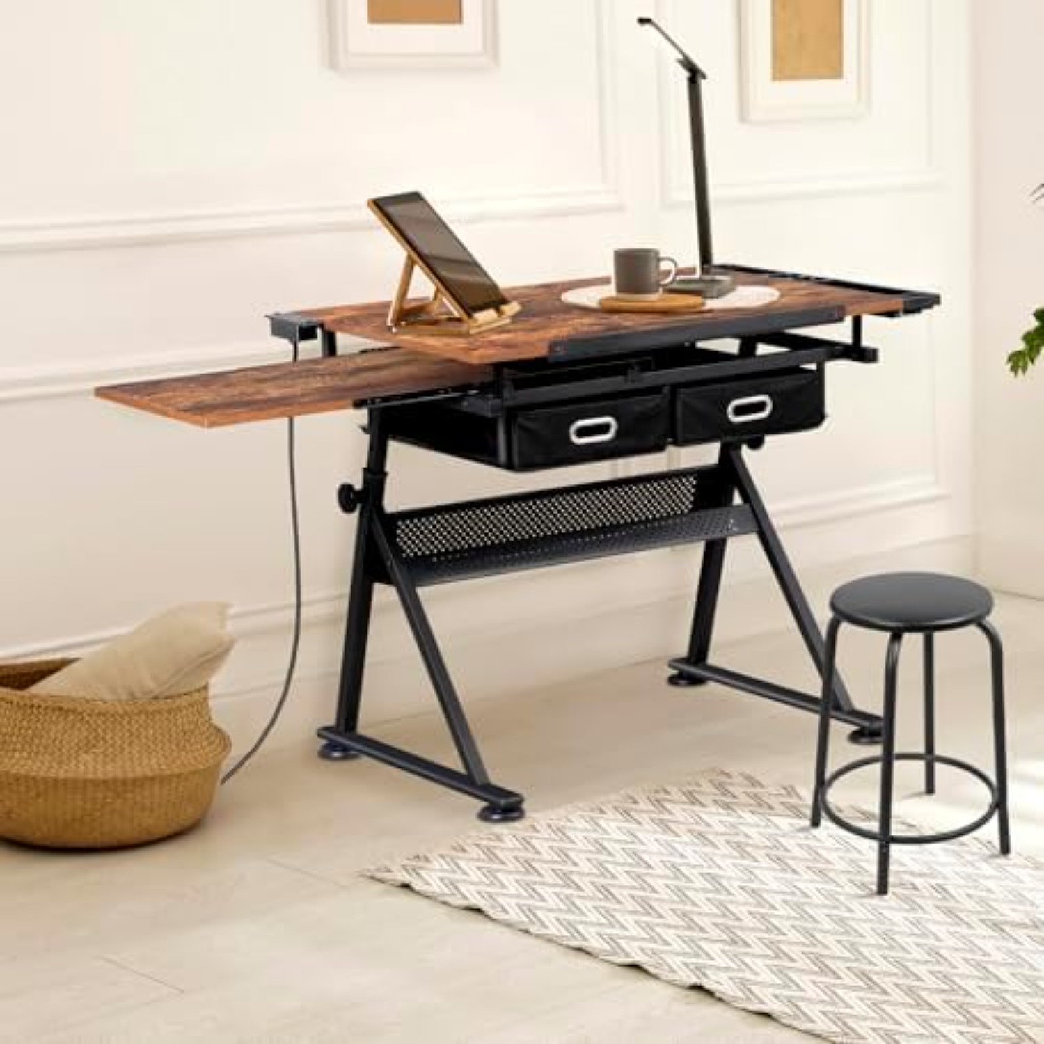 Adjustable Drafting Table with - Art Crafting ulasan dan harga
