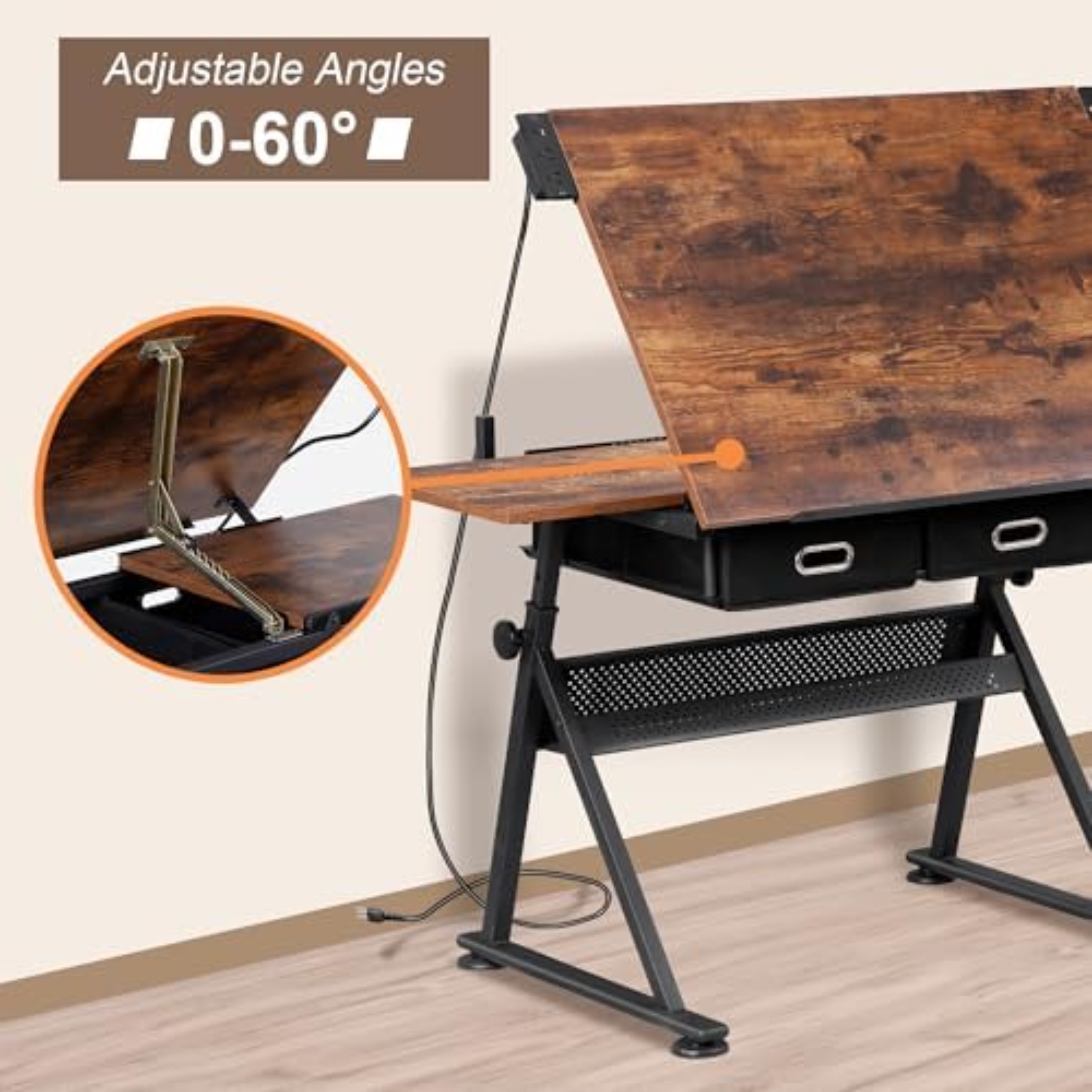 Adjustable Drafting Table with - Art Crafting ulasan dan harga