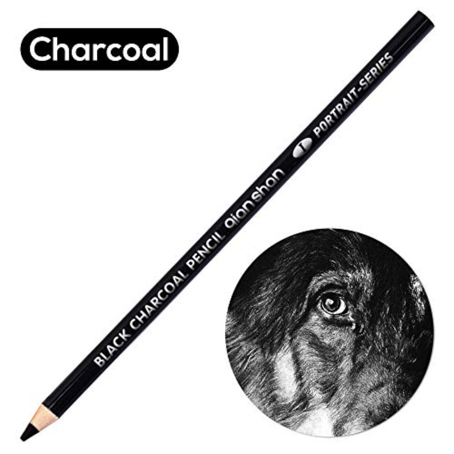 2 Pcs Black White Color Charco - Colored Pencil Professional ulasan dan harga