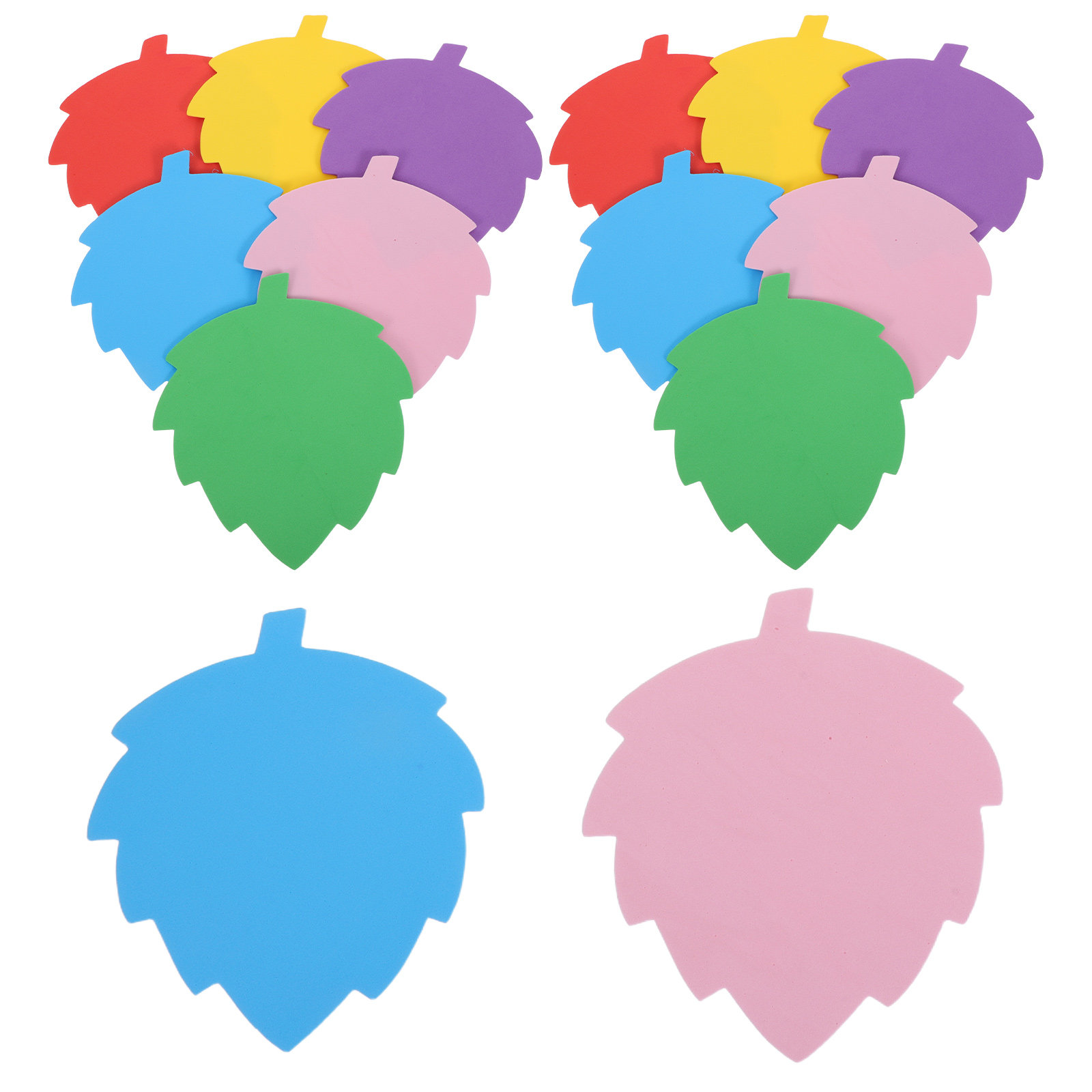 72Pcs Colorful Foam Leaf Shape - Art Craft School ulasan dan harga