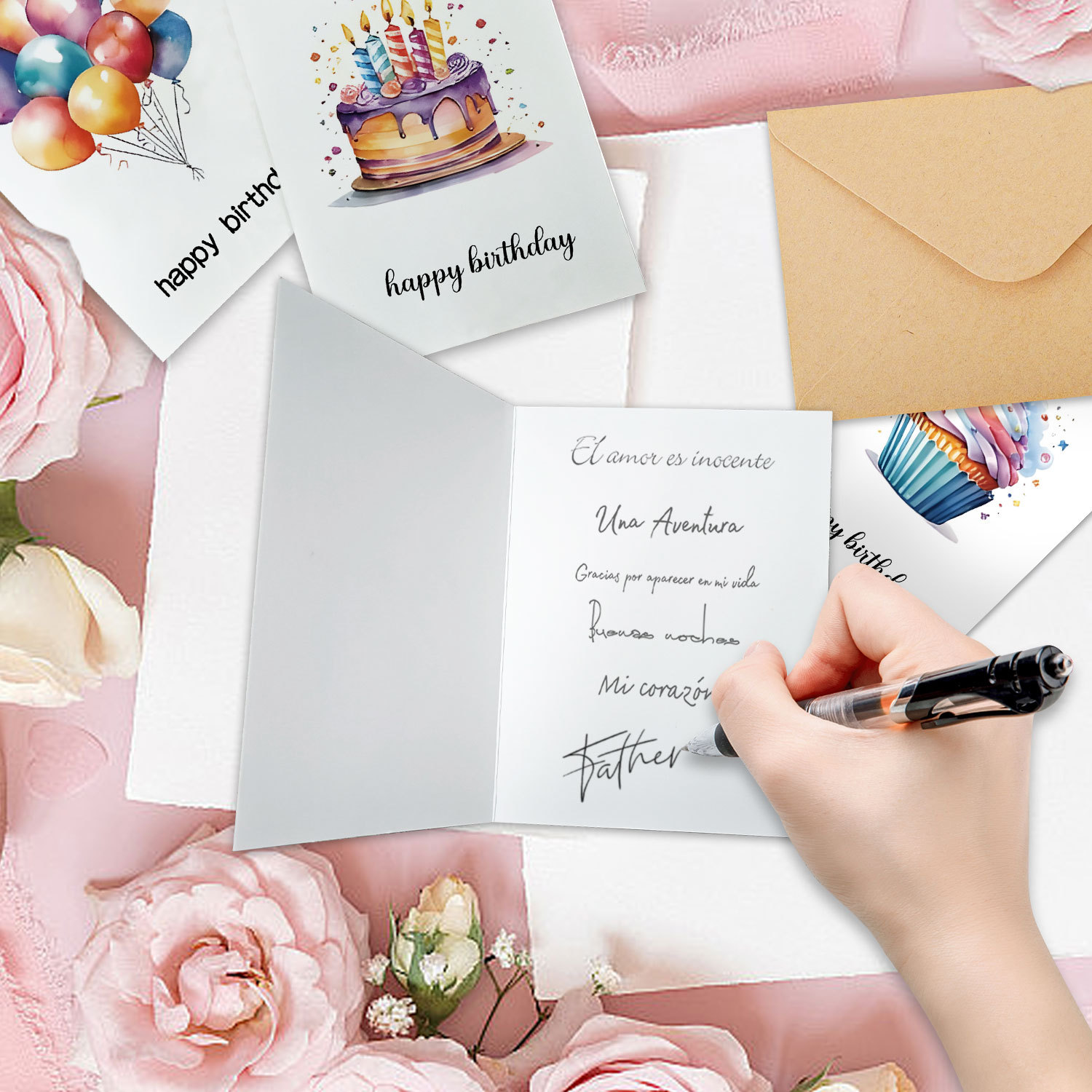Handmade Watercolor Birthday C - Art Craft Movement ulasan dan harga