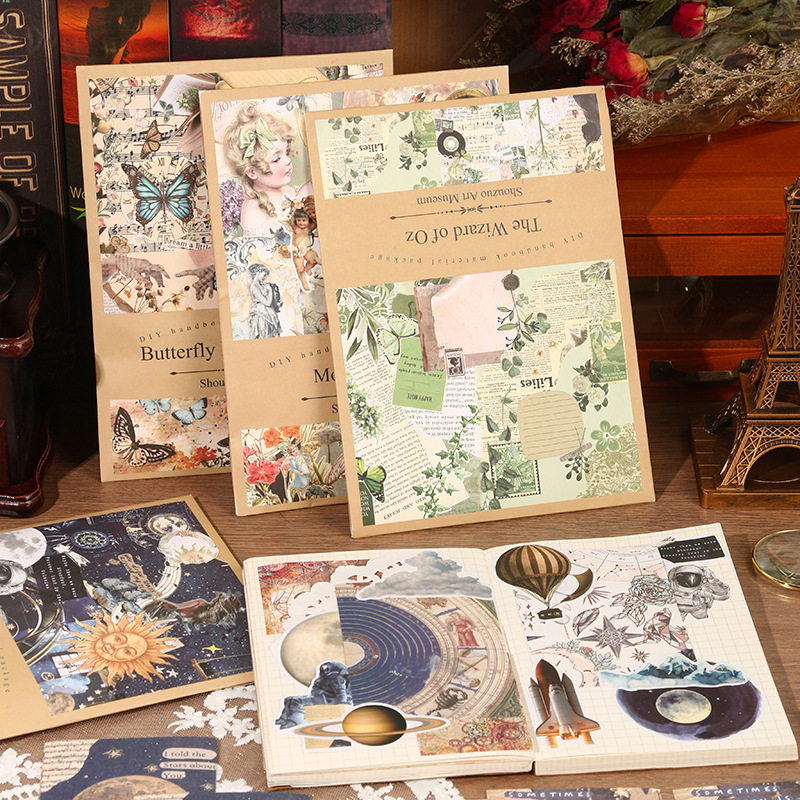 100pcs Sheets Vintage Art Pape - Art Craft Gallery ulasan dan harga