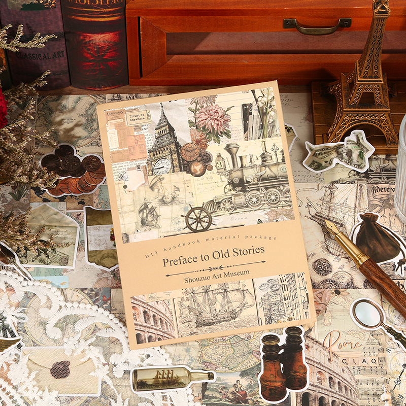 100pcs Sheets Vintage Art Pape - Art Craft Gallery ulasan dan harga