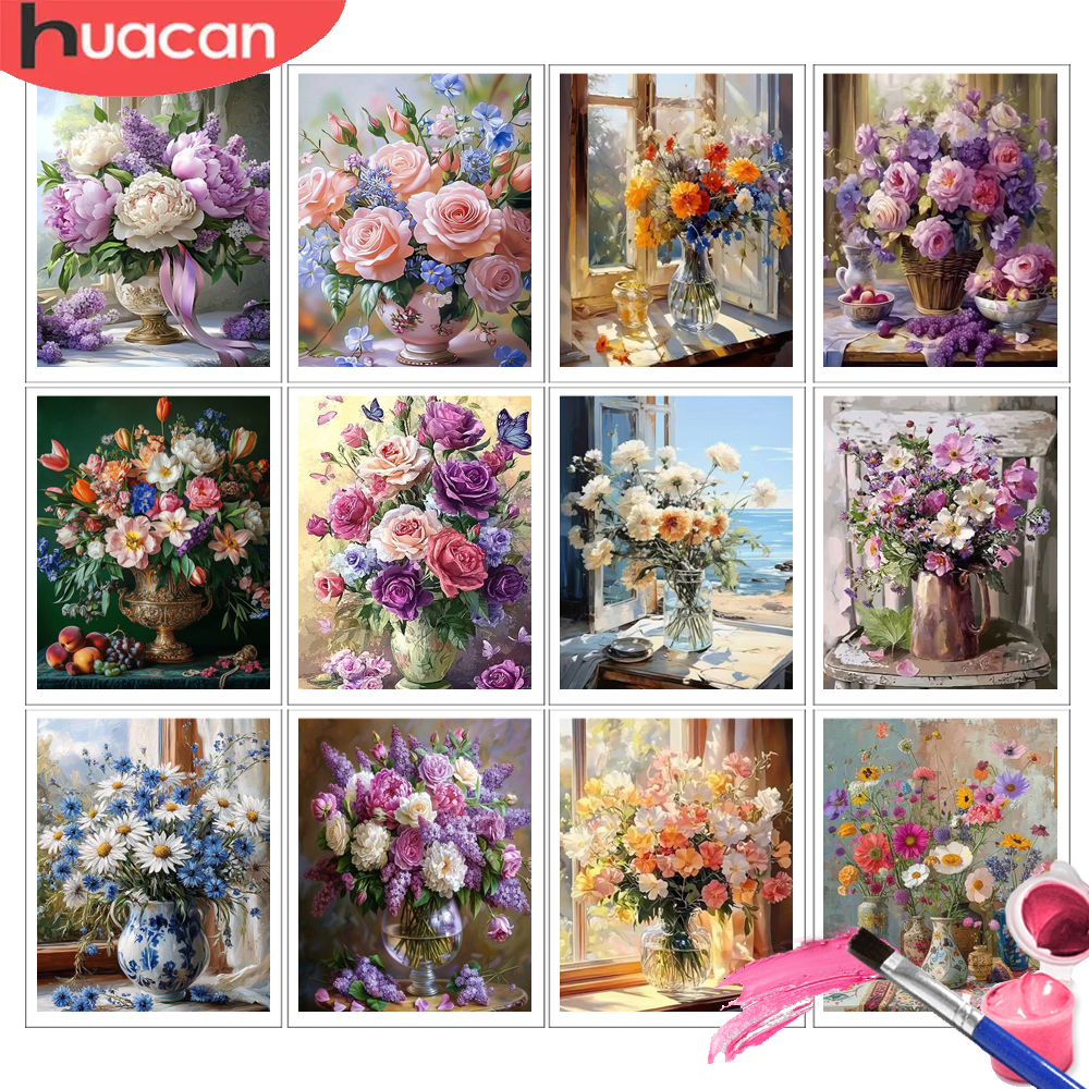HUACAN Painting By Numbers Adu - Art Craft Number ulasan dan harga