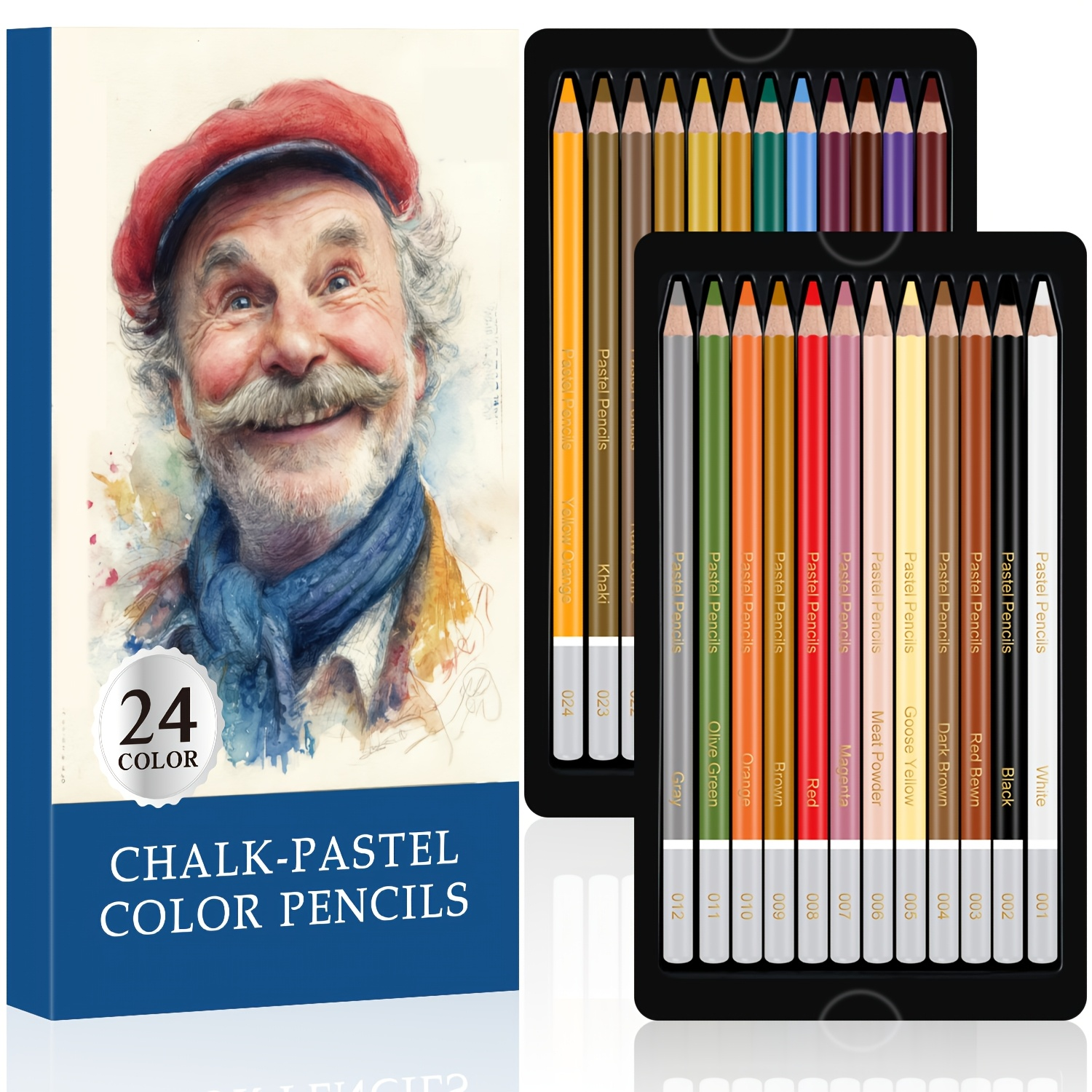 24 Premium Colored Charcoal Pe - Chalk Pastel Set ulasan dan harga