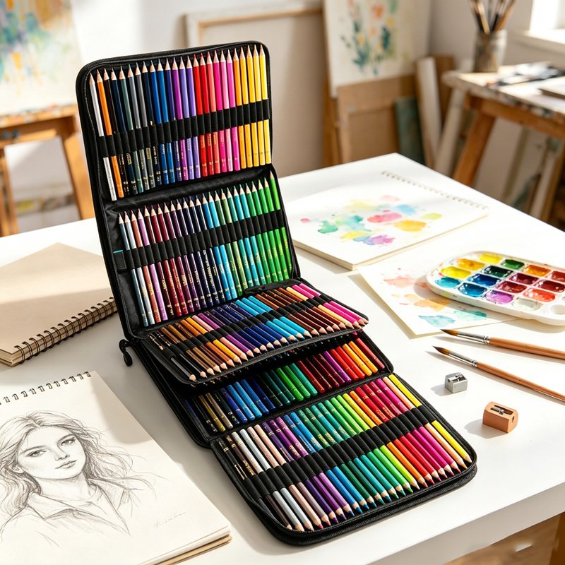 48/72/120/200 Colors Oil & Wat - Colored Pencil Professional ulasan dan harga
