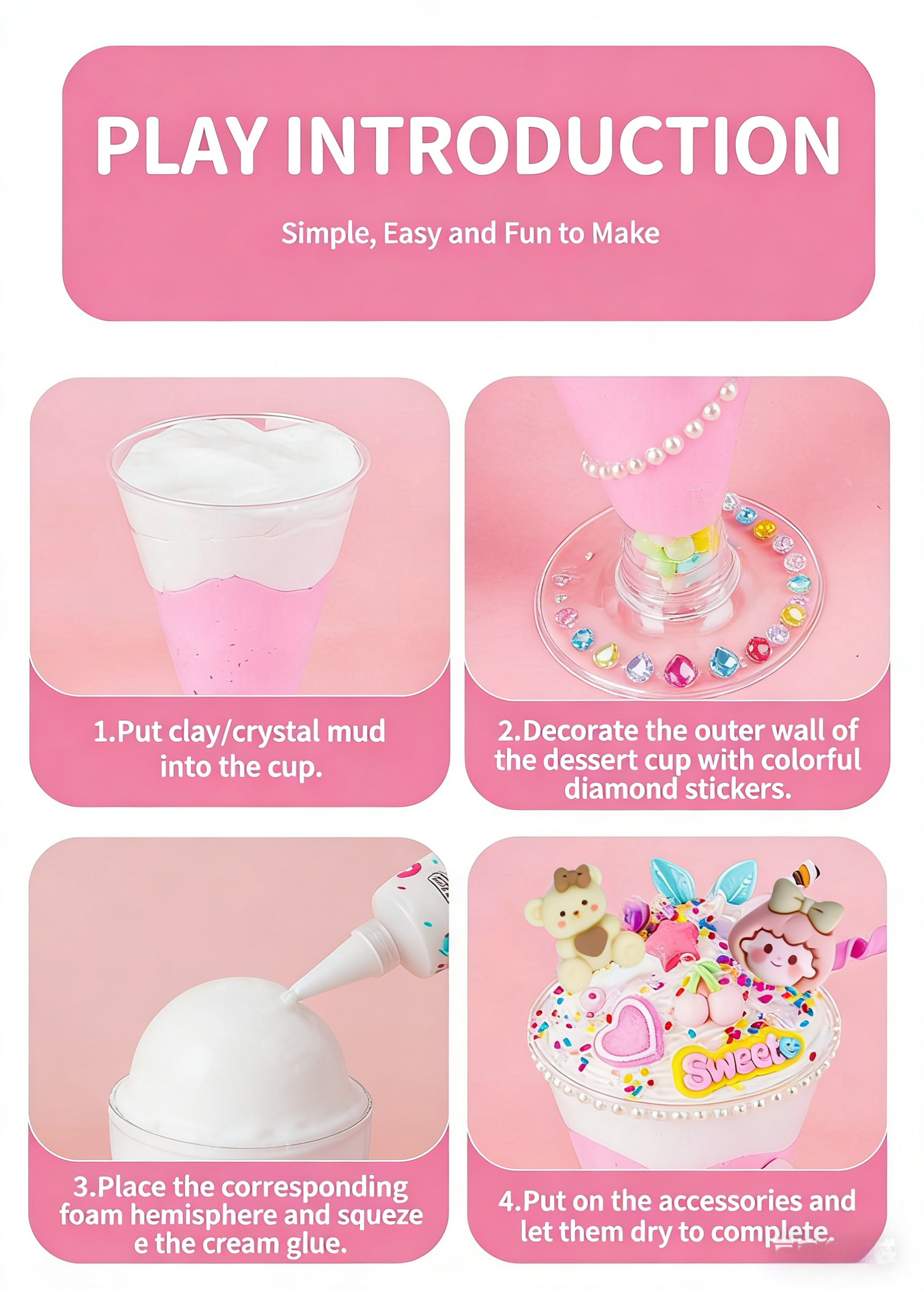 DIY Cream Glue Ice Cream Cup K - Art Craft Girl ulasan dan harga