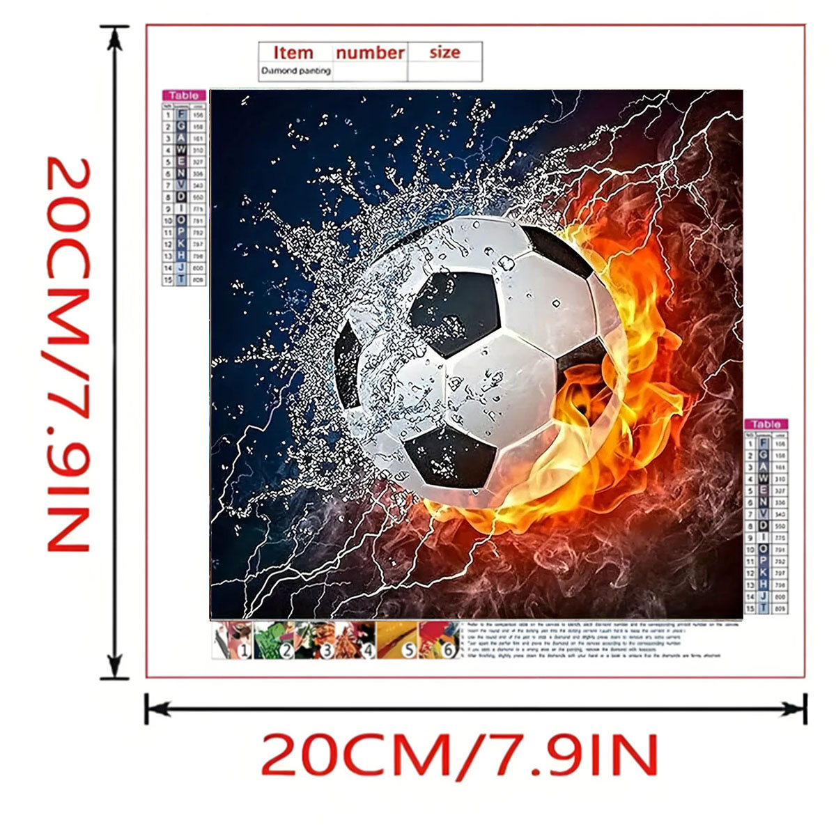 A Set of Football Diamond Pain - Art Craft For Adults ulasan dan harga