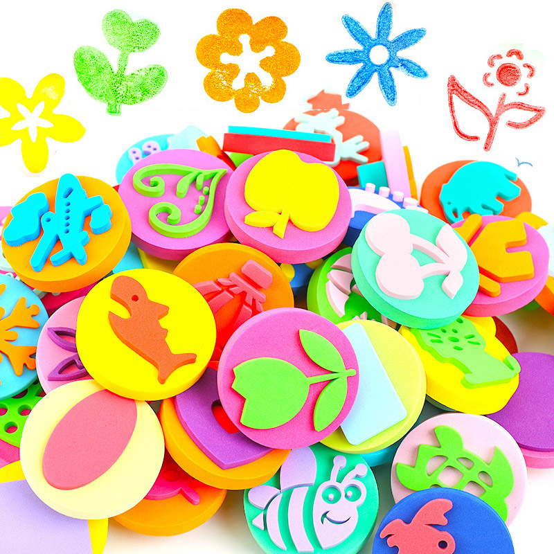 6Pcs/bag Foam Stamps for Paint - Art Craft 3 Year Old ulasan dan harga