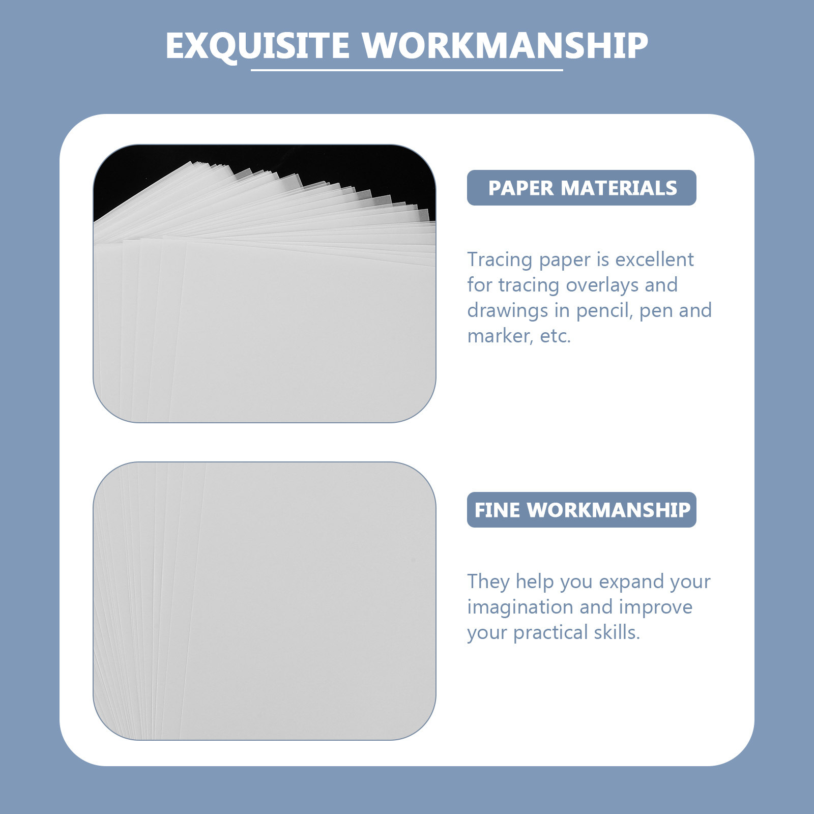 50Pcs A4 Tracing Paper High Qu - Art Craft School ulasan dan harga