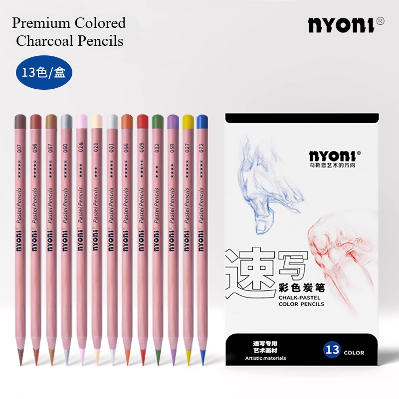 NYONI Premium Colored Charcoal - Chalk Pastel Set ulasan dan harga