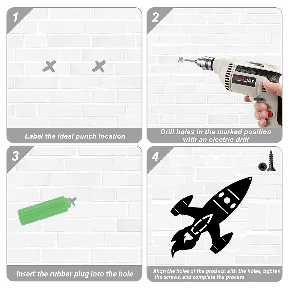 1pc Beauty Space Rocket Wall M - Art And Craft Rocket ulasan dan harga