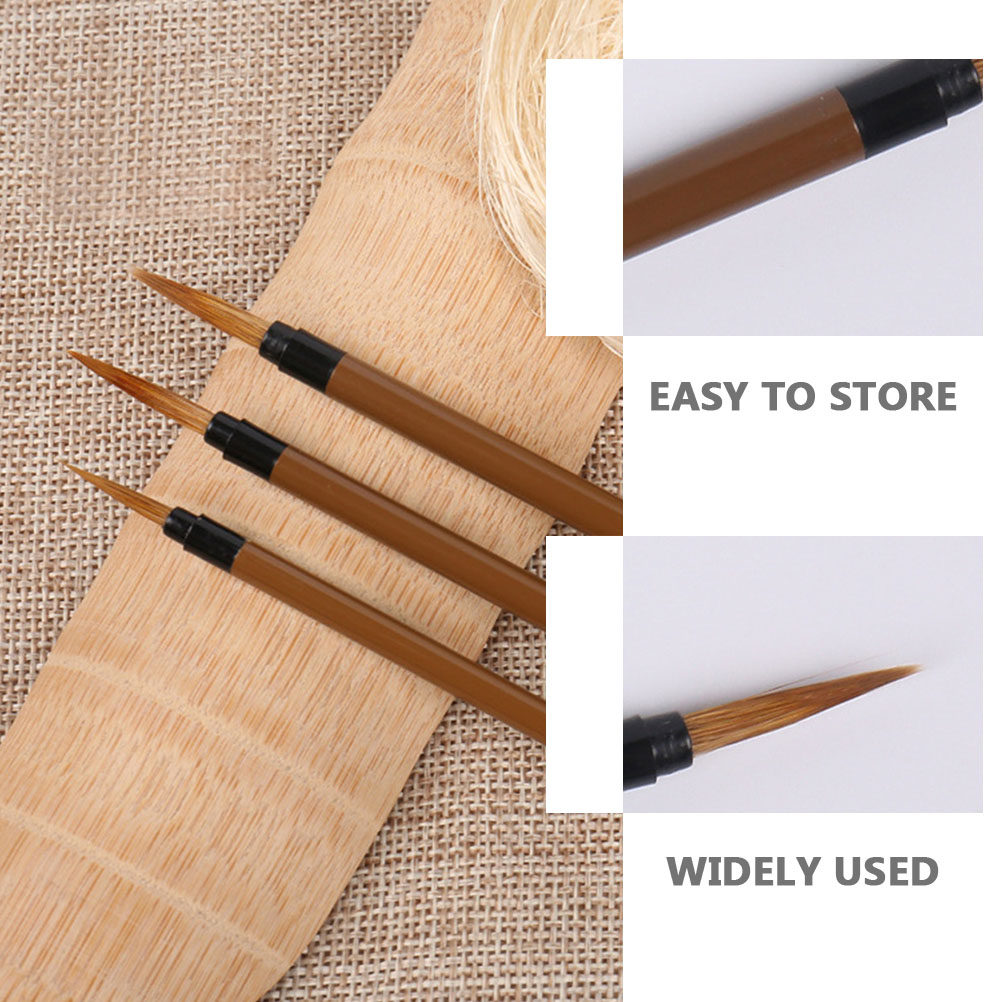 3Pcs Wolf Hair Line Drawing Pe - Watercolor Brush Pen ulasan dan harga