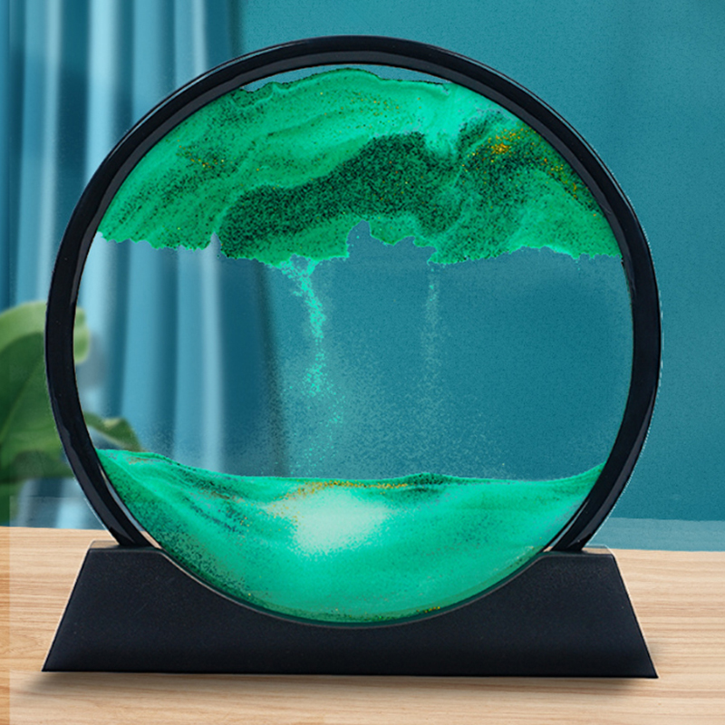 New！1Pcs 3D Hourglass Quicksan - Art Craft Movement ulasan dan harga