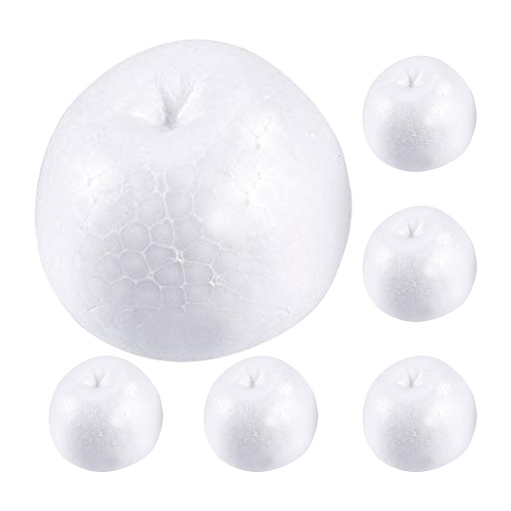 6Pcs Blank White Polystyrene D - Art Craft School ulasan dan harga