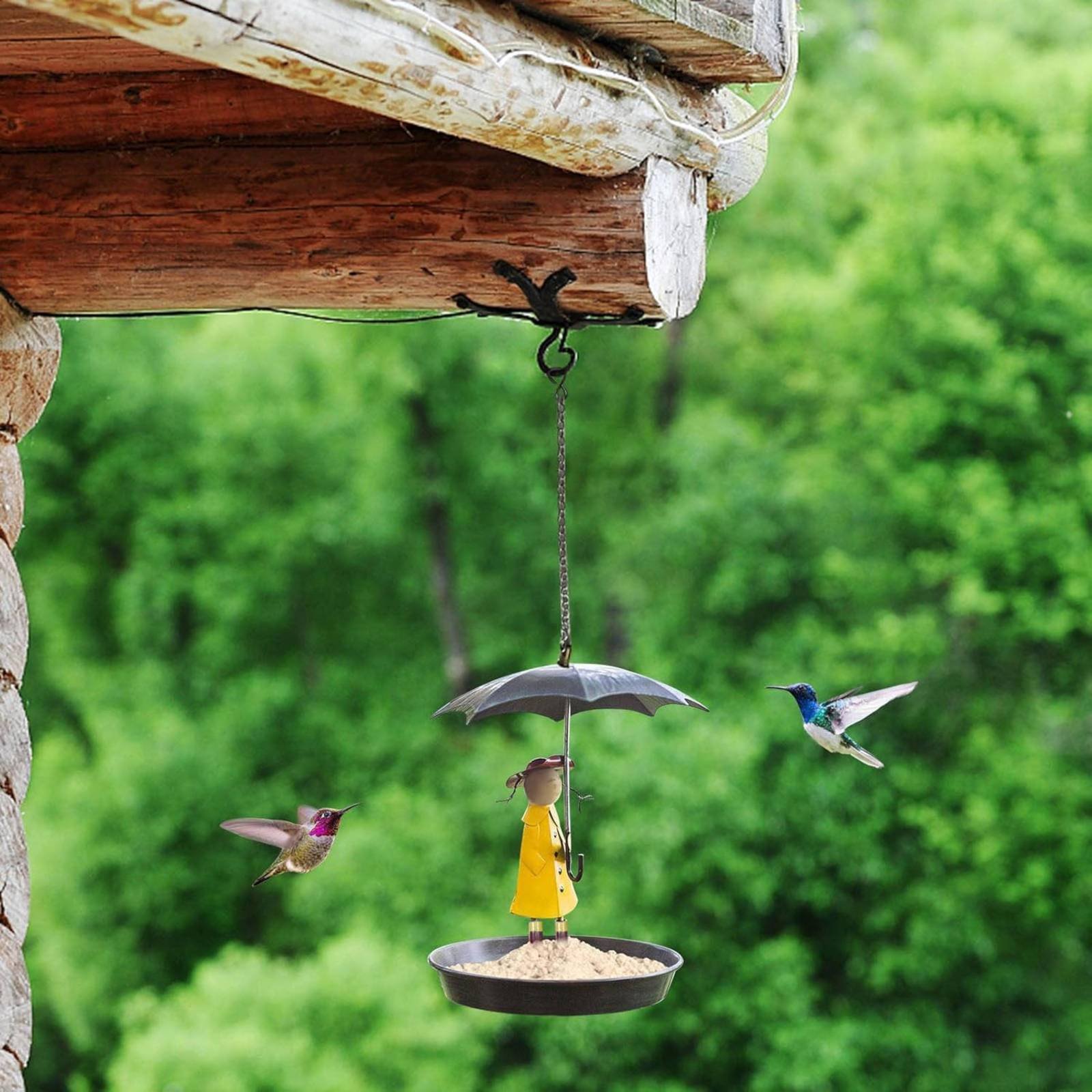 Girl with Umbrella Bird Feeder - Art Crafting ulasan dan harga