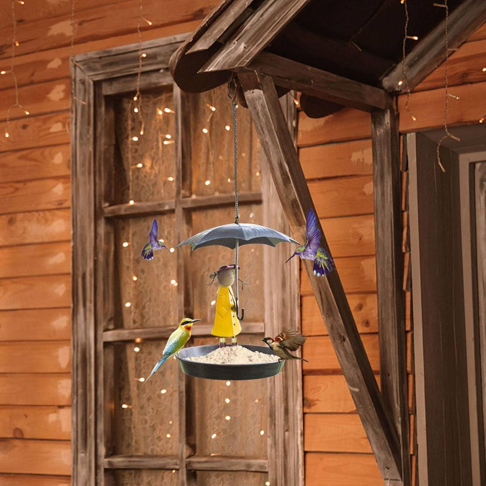 Girl with Umbrella Bird Feeder - Art Crafting ulasan dan harga