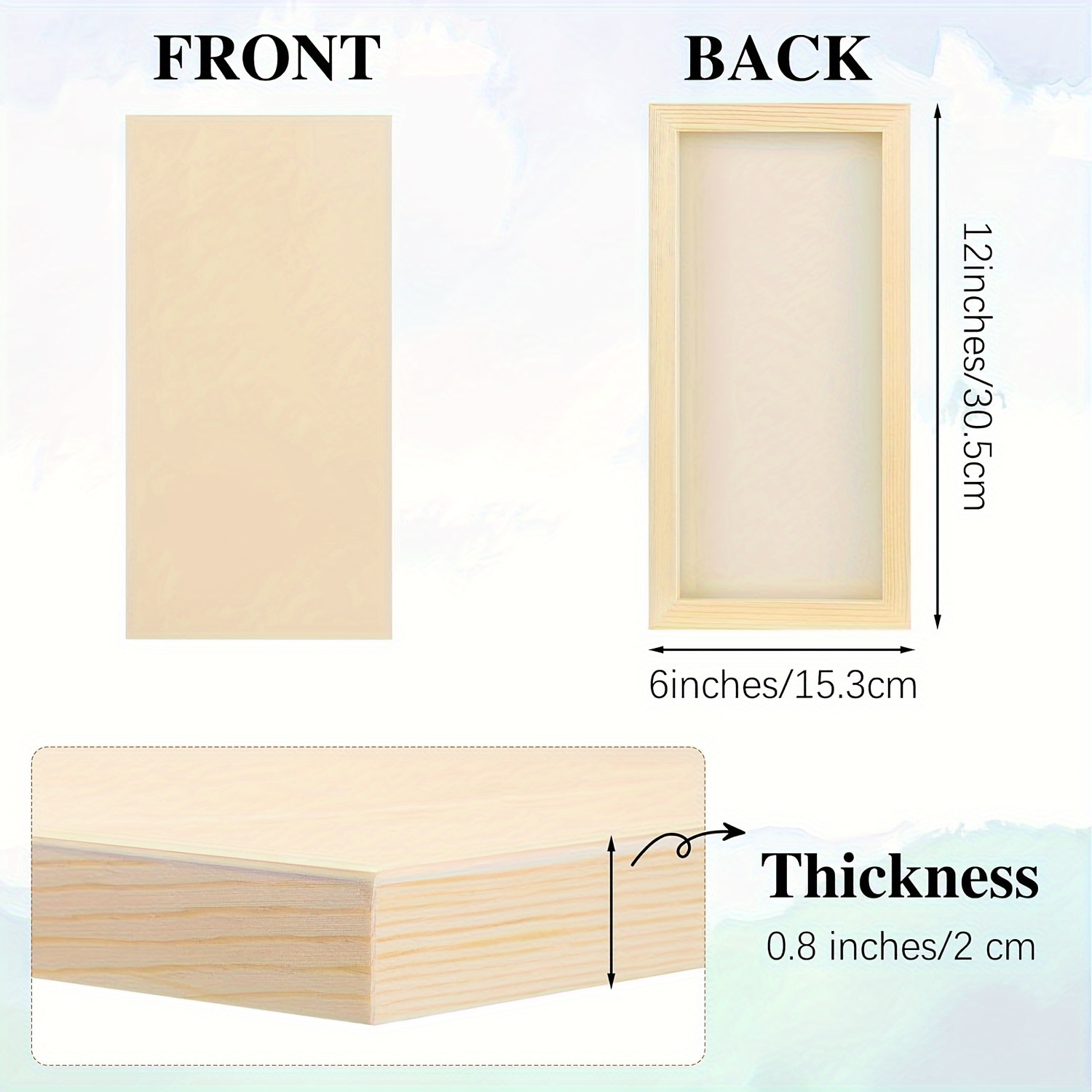 Unfinished Wooden Boards Measu - Art Craft Gallery ulasan dan harga